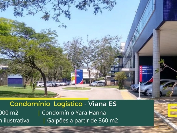 Galpão Para alugar em Viana ES. Galpões em Condomínios logísticos e industriais para alugar. Portaria, Segurança, Docas. Tudo em um só lugar!