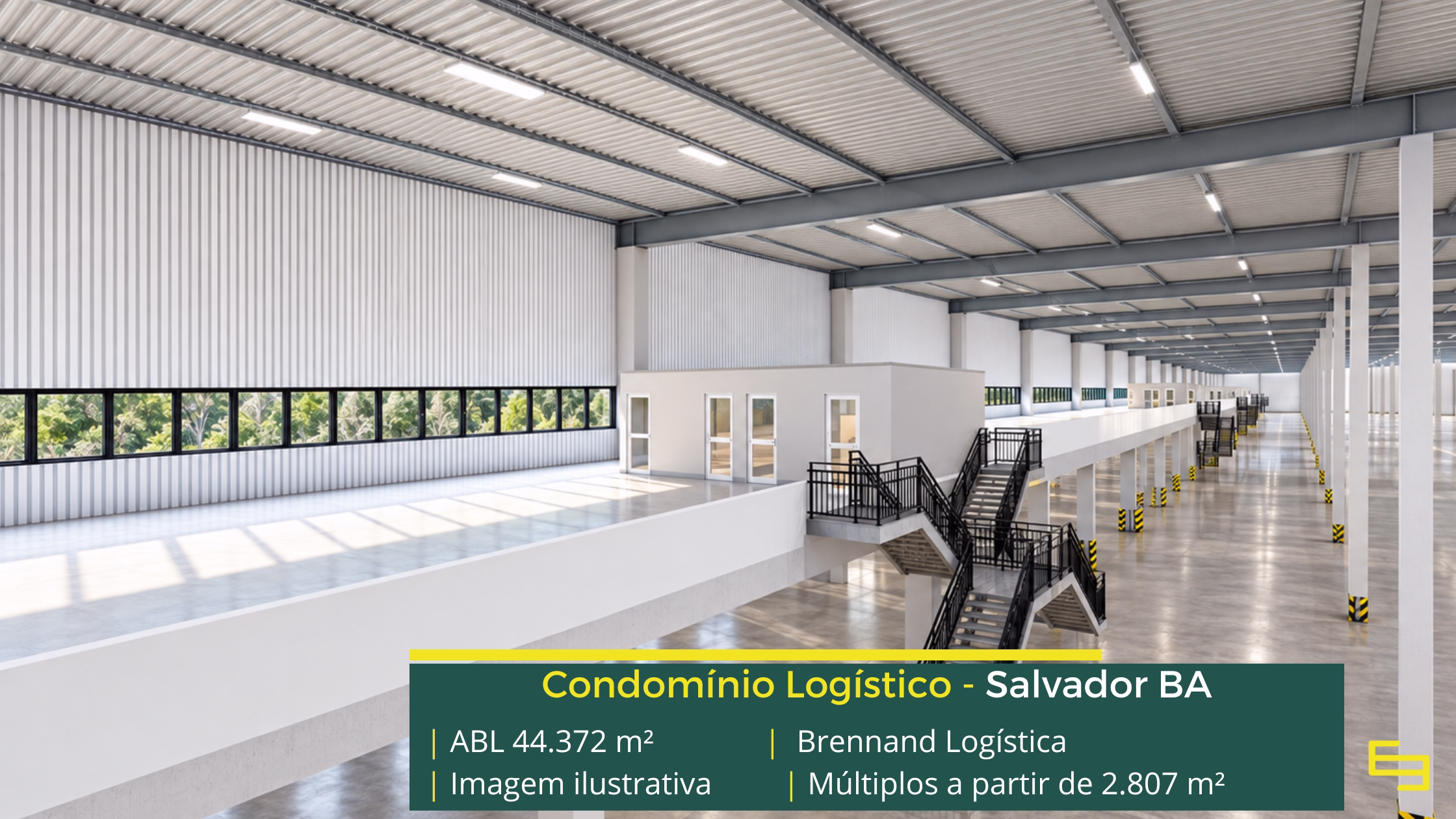 Brennand Logística Pirajá com galpões em Salvador BA, infraestrutura AAA, 78 docas, segurança 24h e áreas para operações logísticas.