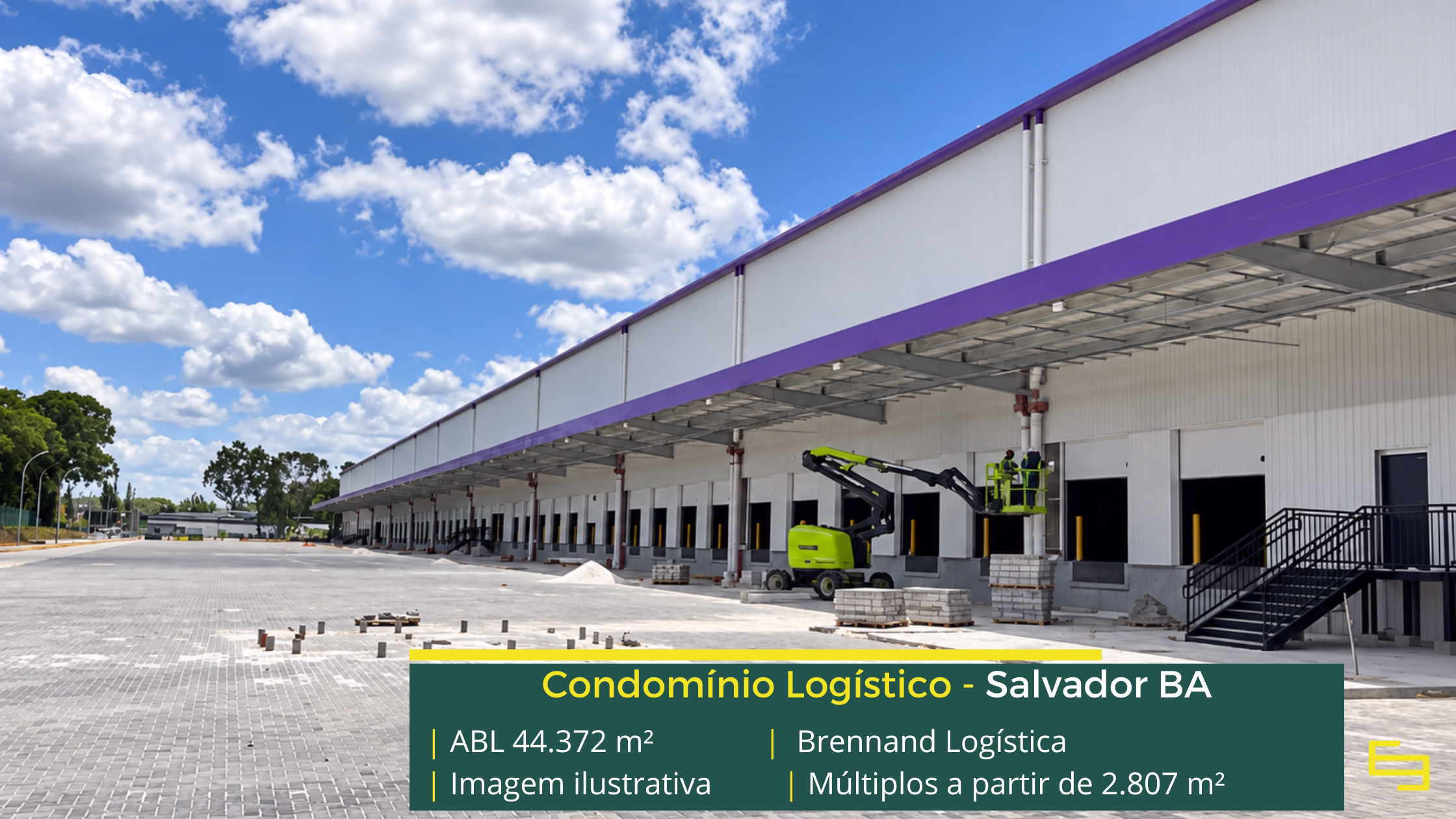 Brennand Logística Pirajá com galpões em Salvador BA, infraestrutura AAA, 78 docas, segurança 24h e áreas para operações logísticas.