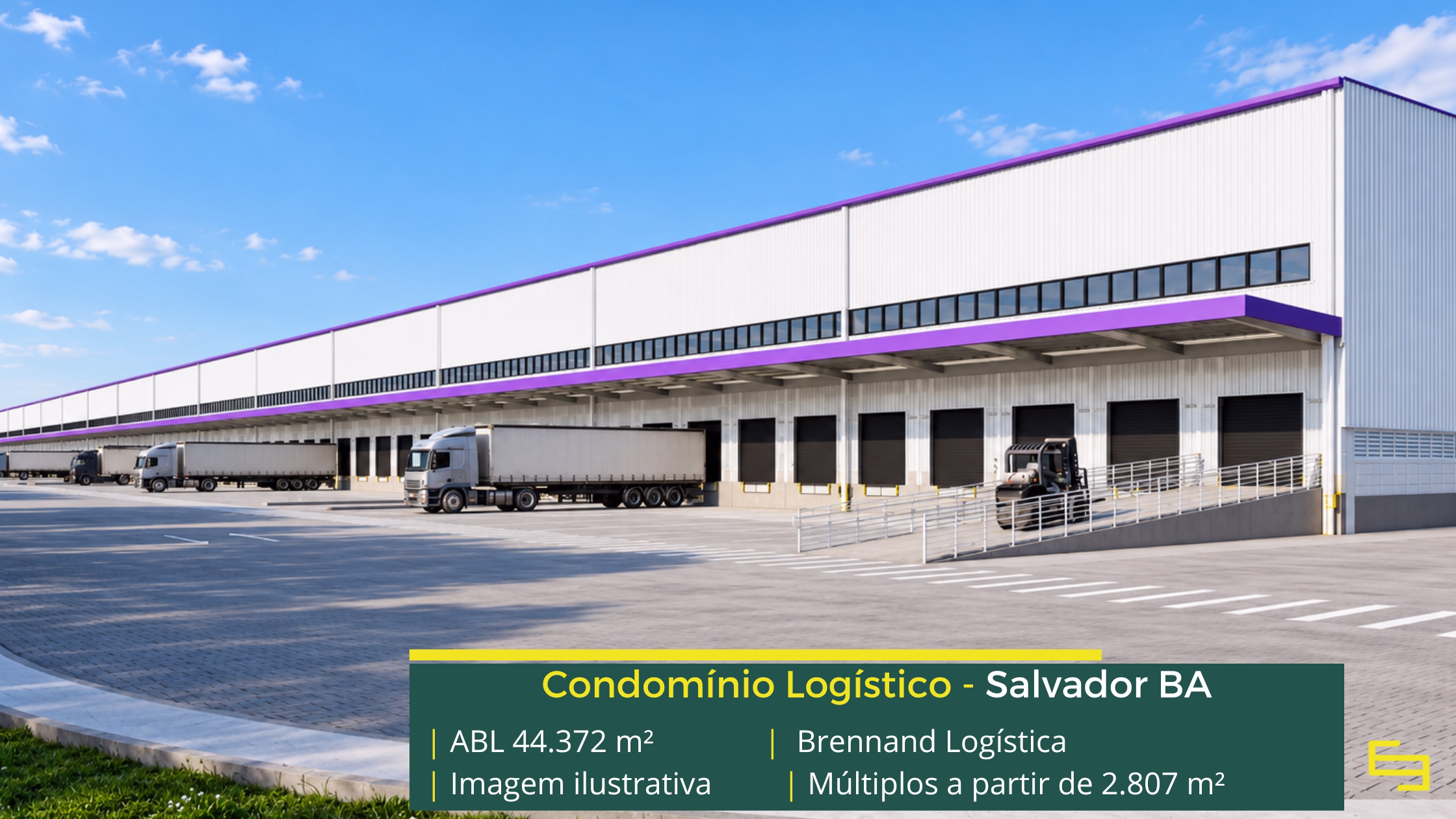 Brennand Logística Pirajá com galpões em Salvador BA, infraestrutura AAA, 78 docas, segurança 24h e áreas para operações logísticas.