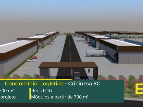 Aluguel de galpão em Criciúma - Réus LOG II. Galpões/Armazéns/Condomínios logísticos e industriais para alugar em Santa Catarina.