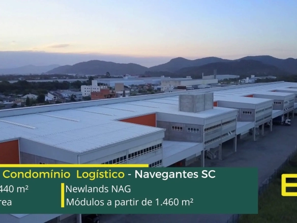 Aluguel de galpão em Navegantes - Newlands NAG. Galpões/Armazéns/Condomínios logísticos e industriais para alugar em Navegantes SC.