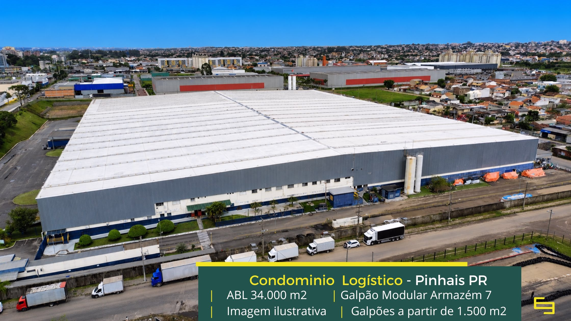 Galpão para alugar em Pinhais (1) Aluguel de galpão em Pinhais PR - Condomínio Armazém 7. Galpões com docas em condomínios logísticos e industriais para alugar em Pinhais PR