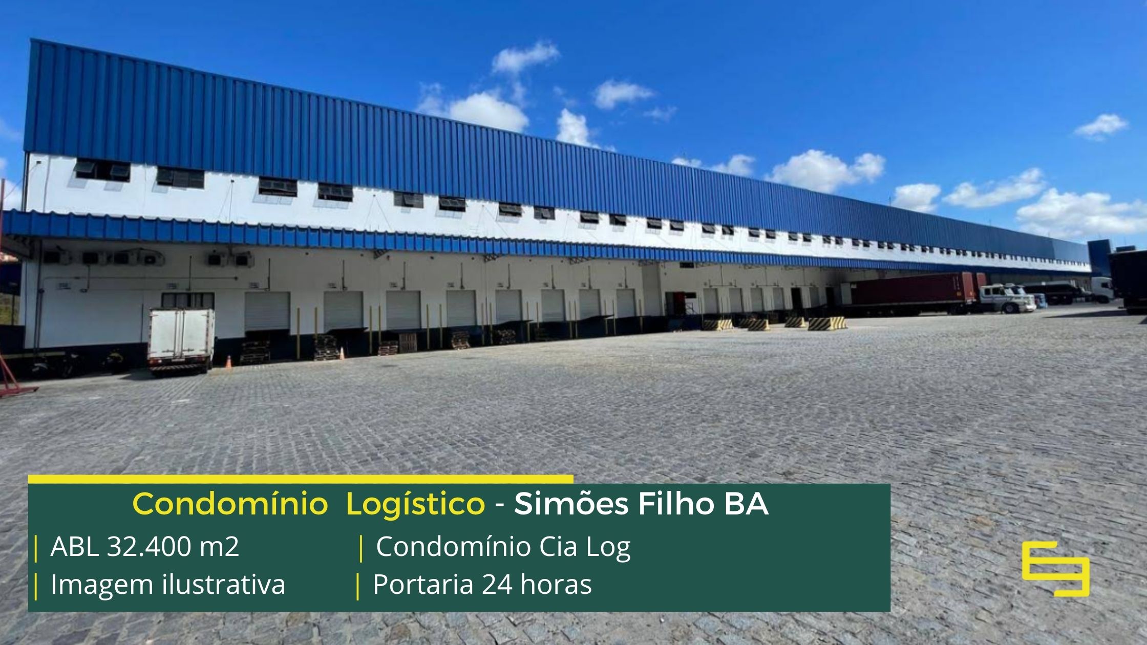 Galpão para alugar em Simões Filho BA - Condomínio Via Log. Galpões/Armazens/Condomínios logísticos para alugar, com docas e portaria 24 hs