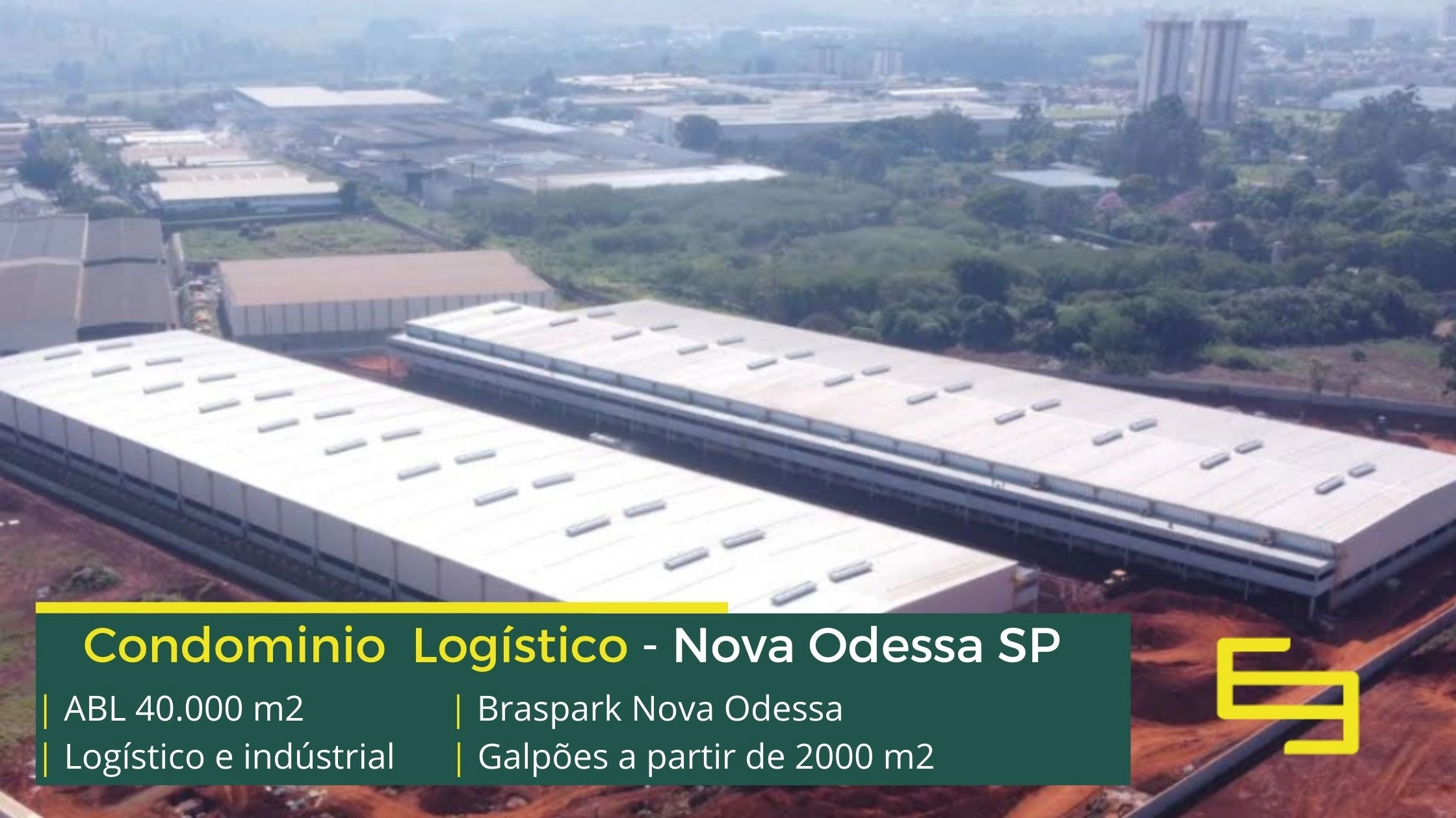Galpões para locação em Nova Odessa - Braspark Nova Odessa II. Galpão em Nova Odessa SP com docas, pátio asfaltado, portaria e segurança