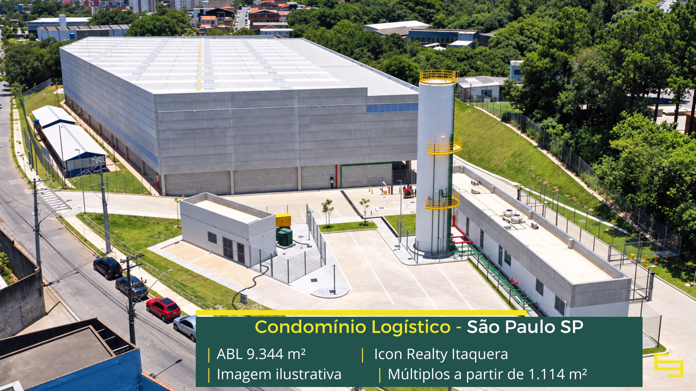 Icon Realty Itaquera: galpão em Itaquera com módulos a partir de 1.114 m², pé-direito de 12 m, piso para 5 t/m² e 12 docas.