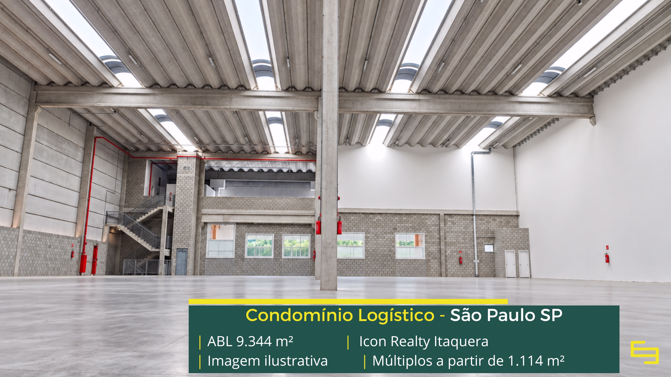 Icon Realty Itaquera: galpão em Itaquera com módulos a partir de 1.114 m², pé-direito de 12 m, piso para 5 t/m² e 12 docas.