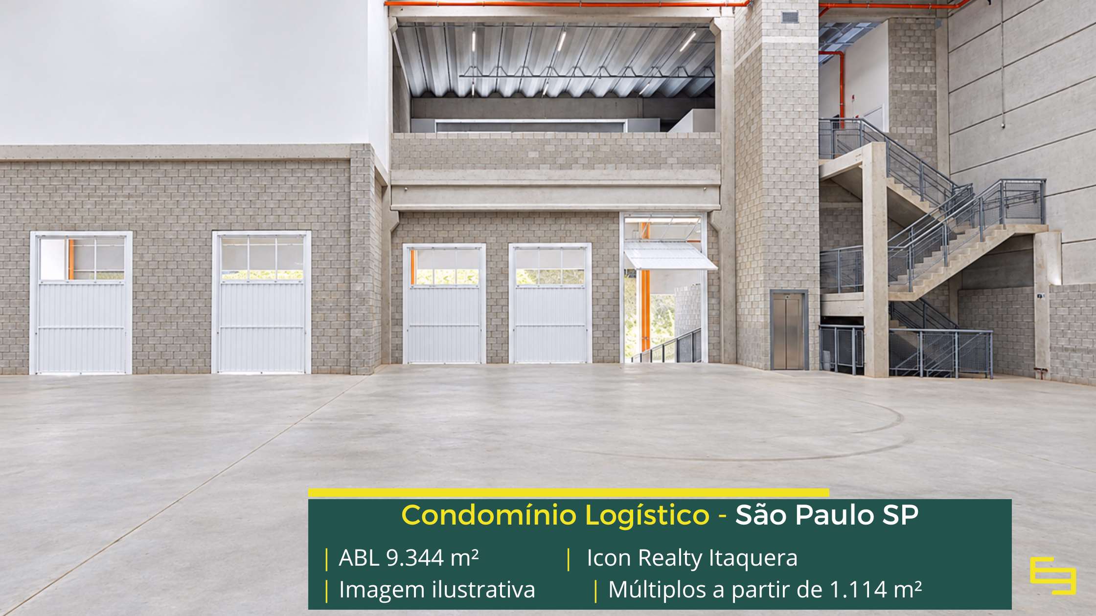 Icon Realty Itaquera: galpão em Itaquera com módulos a partir de 1.114 m², pé-direito de 12 m, piso para 5 t/m² e 12 docas.