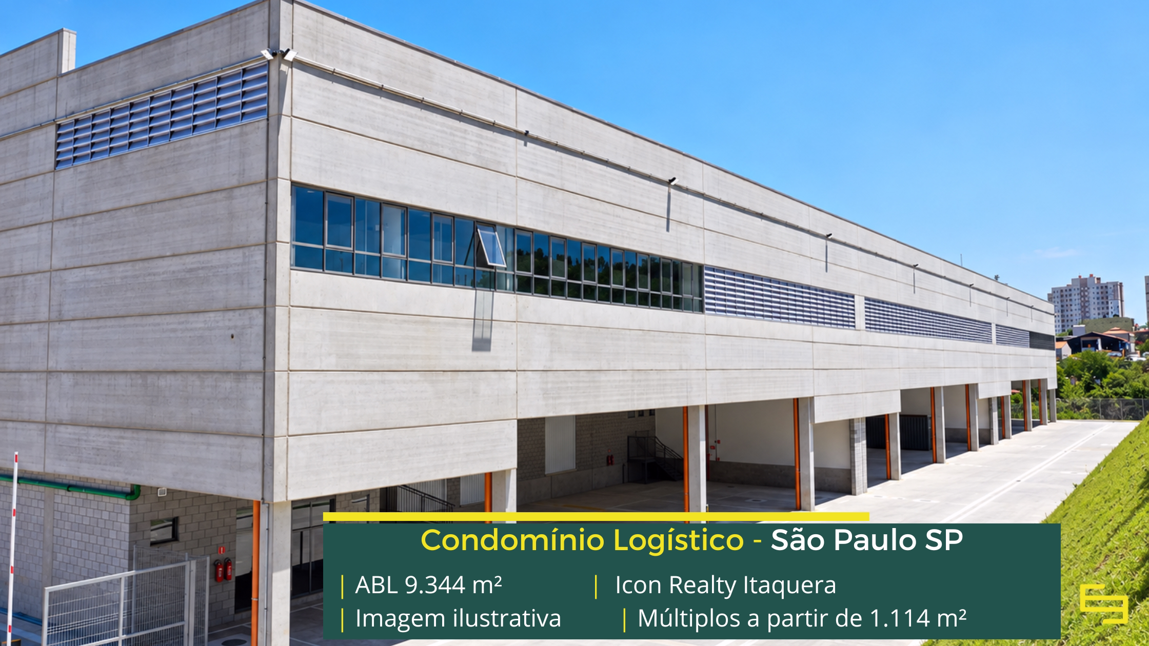 Icon Realty Itaquera: galpão em Itaquera com módulos a partir de 1.114 m², pé-direito de 12 m, piso para 5 t/m² e 12 docas.