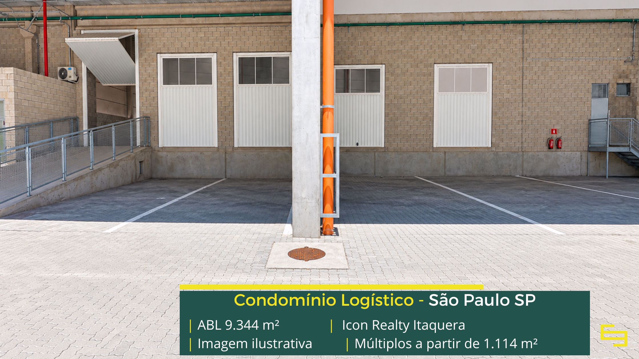 Icon Realty Itaquera: galpão em Itaquera com módulos a partir de 1.114 m², pé-direito de 12 m, piso para 5 t/m² e 12 docas.