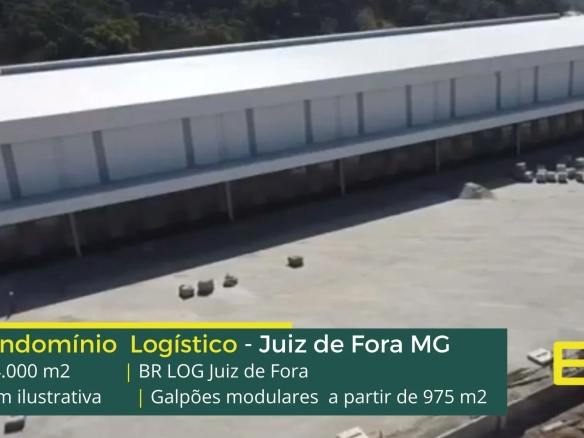 Aluguel de galpão em Juiz de Fora MG - BR LOG. Galpões com docas, altura de 12 metros, piso industrial, Portaria e segurança 24 horas