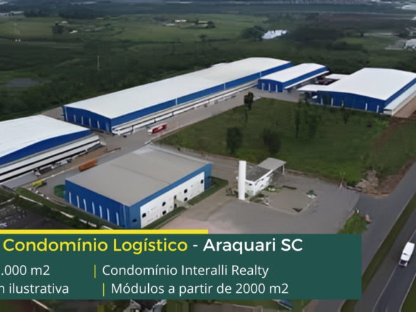 Aluguel de galpão em Araquari - Complexo Industrial e Logístico. Galpões/Armazéns/Condomínios logísticos e industriais para alugar em Araquari