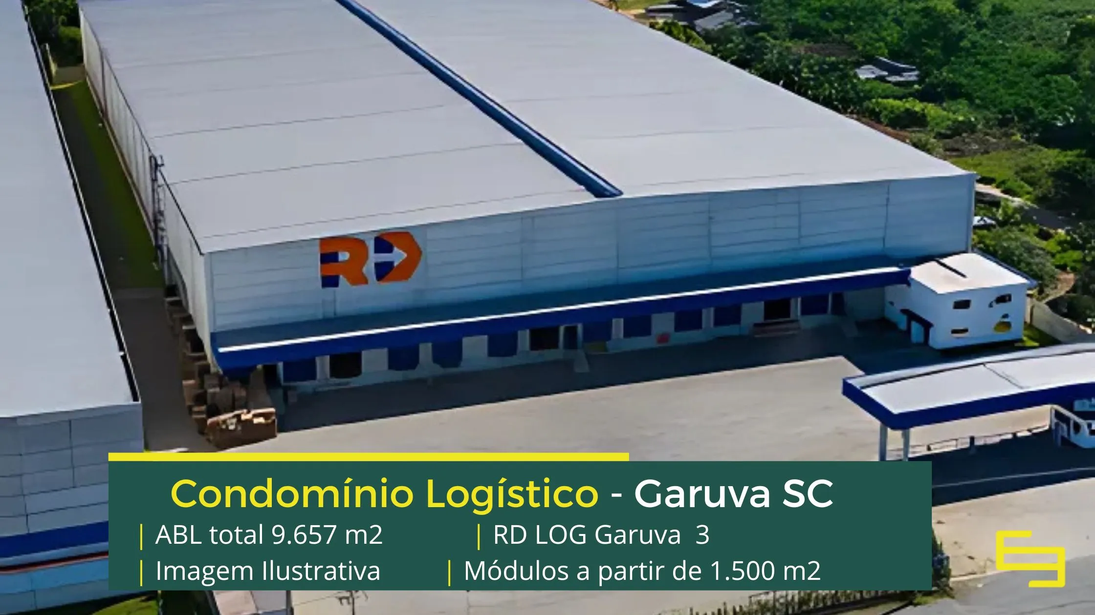 Galpão para alugar em Garuva SC - RD LOG 3. Aluguel de galpões em Garuva, com docas, pátio de manobras e com acesso ao Porto de Arapuã.