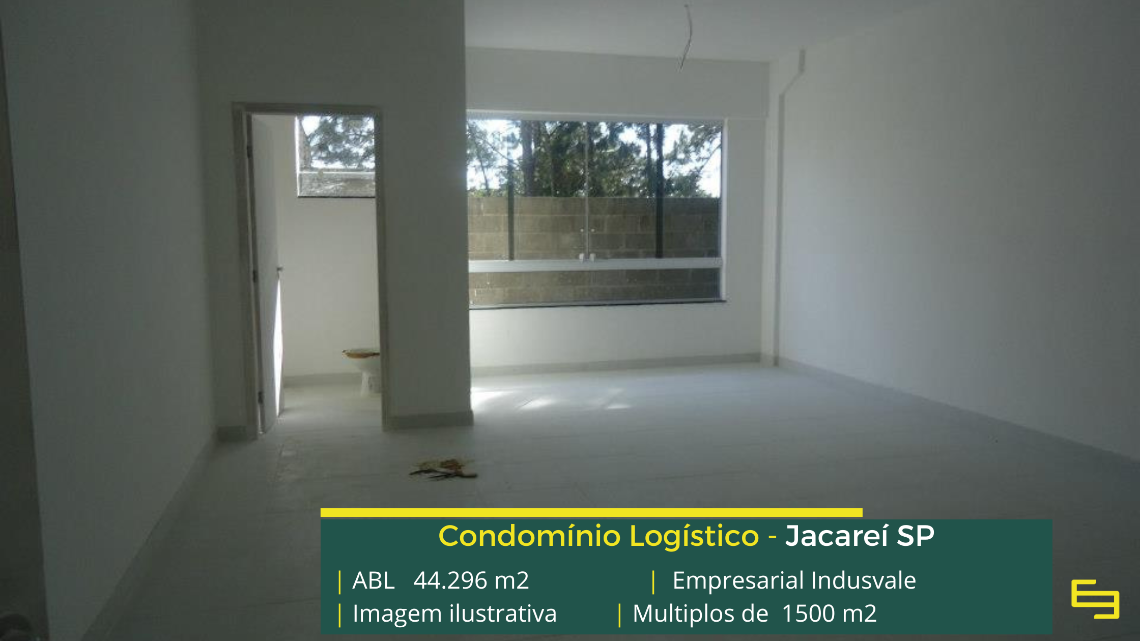 Locação de galpão em Jacareí - Condomínio Indusvale. Galpões em Jacareí SP com portaria e segurança, docas, piso industrial e portaria 24 hs