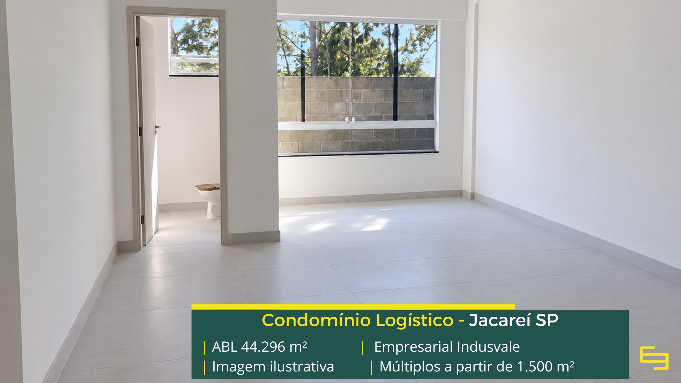 Galpão em Jacareí SP Indusvale Jacareí: galpão em Jacareí com módulos a partir de 1.500 m², pé-direito de 9 m, piso para 6 t/m² e docas.