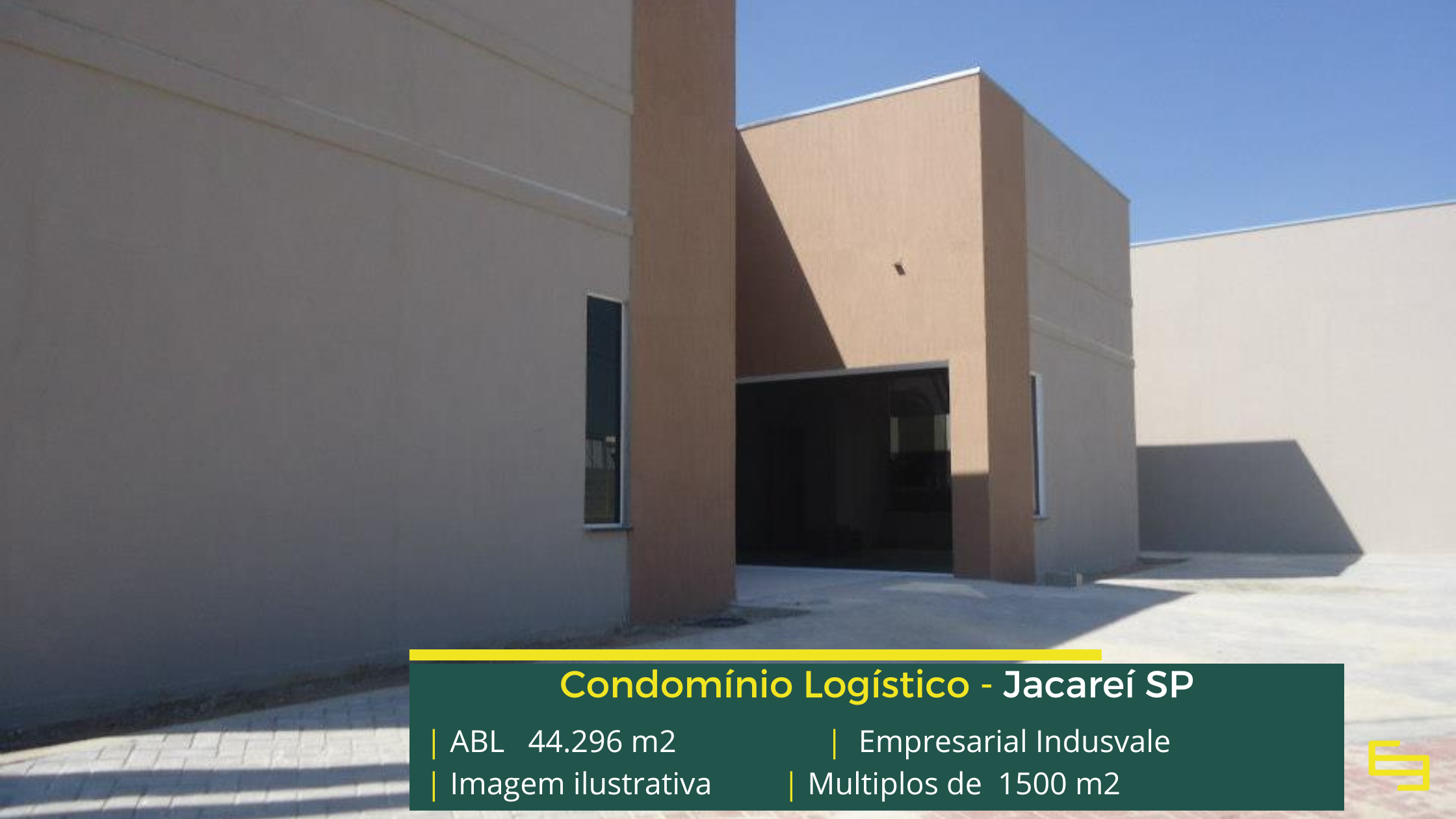Locação de galpão em Jacareí - Condomínio Indusvale. Galpões em Jacareí SP com portaria e segurança, docas, piso industrial e portaria 24 hs
