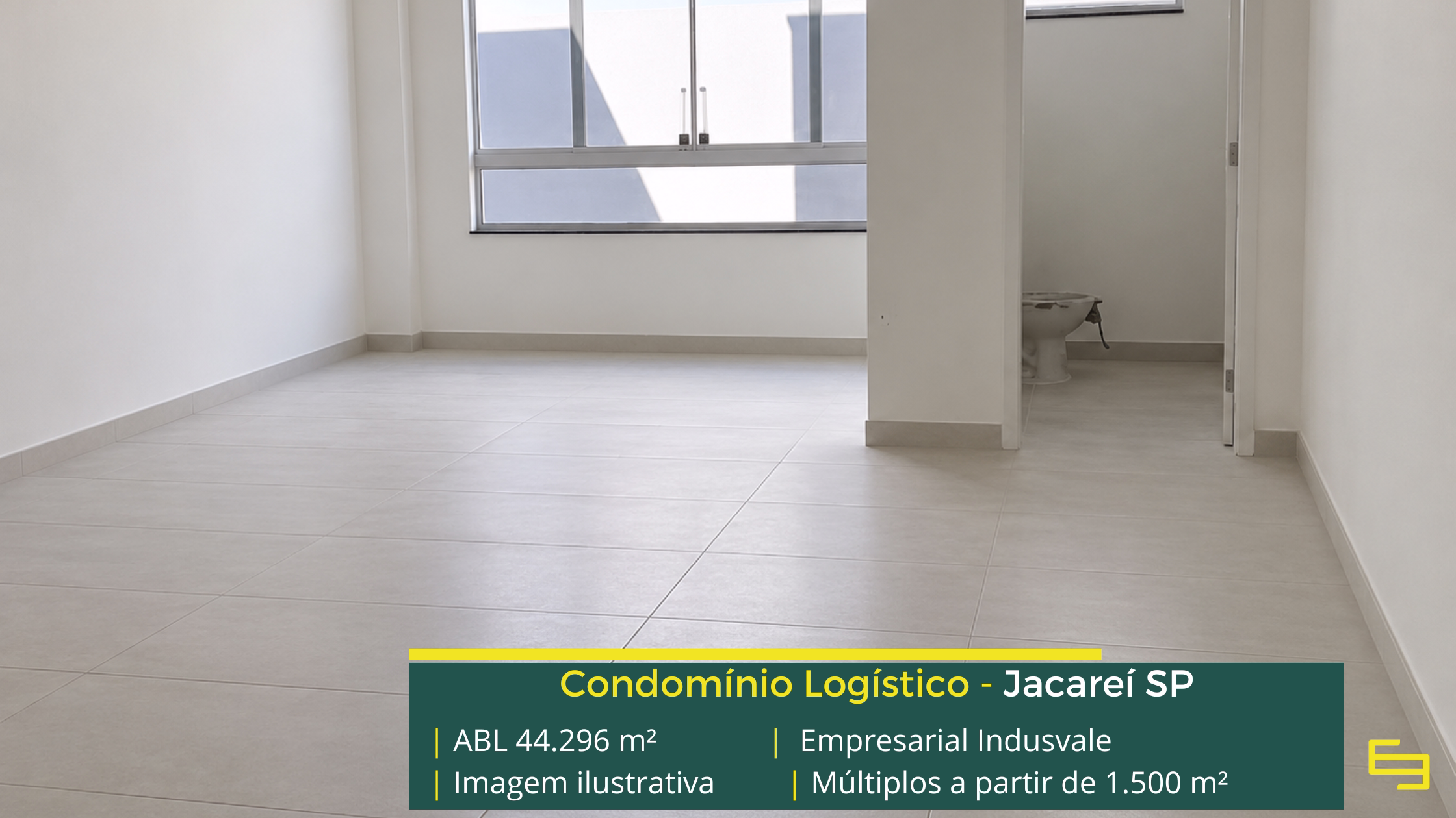 Galpão em Jacareí SP Indusvale Jacareí: galpão em Jacareí com módulos a partir de 1.500 m², pé-direito de 9 m, piso para 6 t/m² e docas.