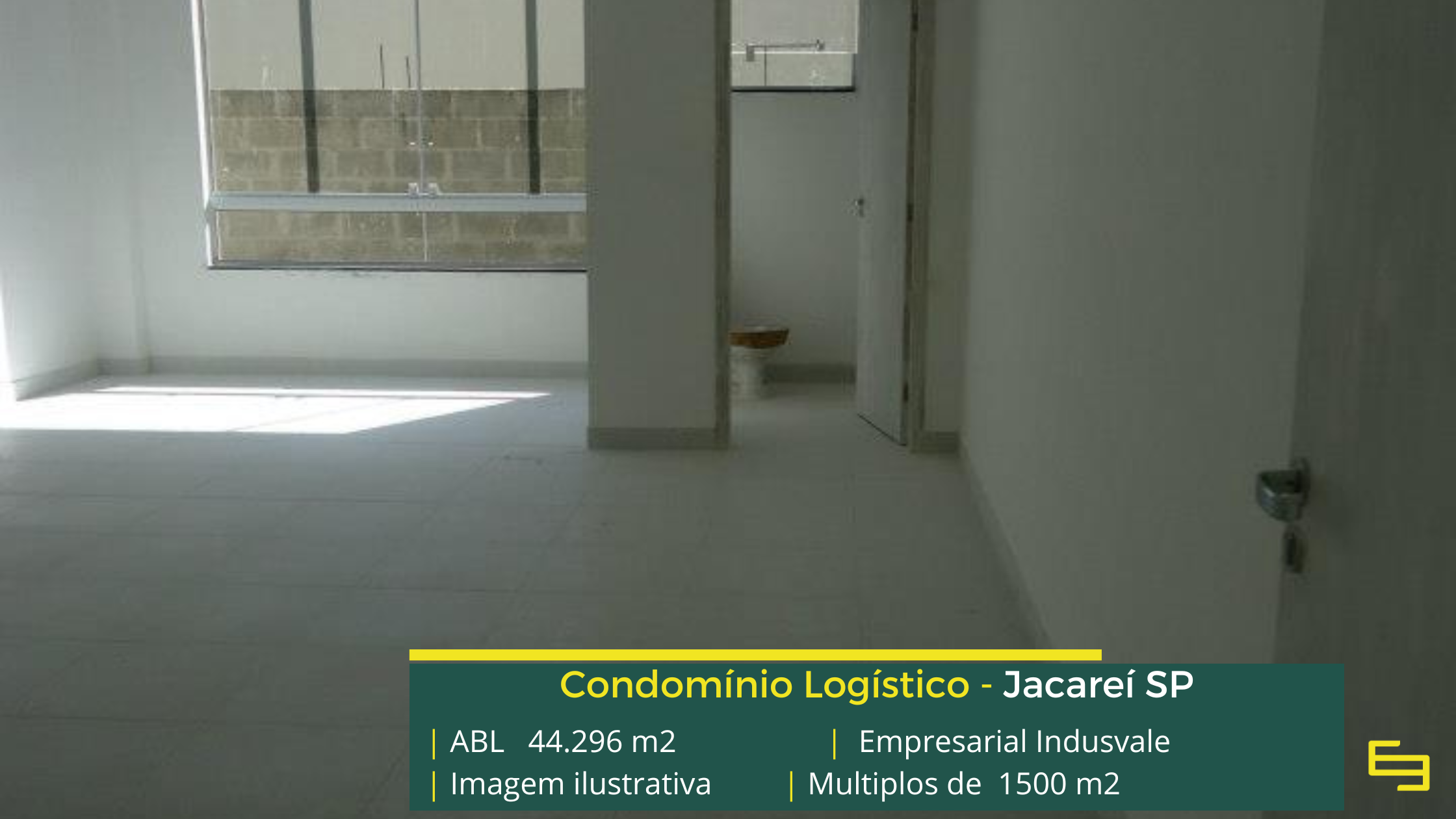 Locação de galpão em Jacareí - Condomínio Indusvale. Galpões em Jacareí SP com portaria e segurança, docas, piso industrial e portaria 24 hs