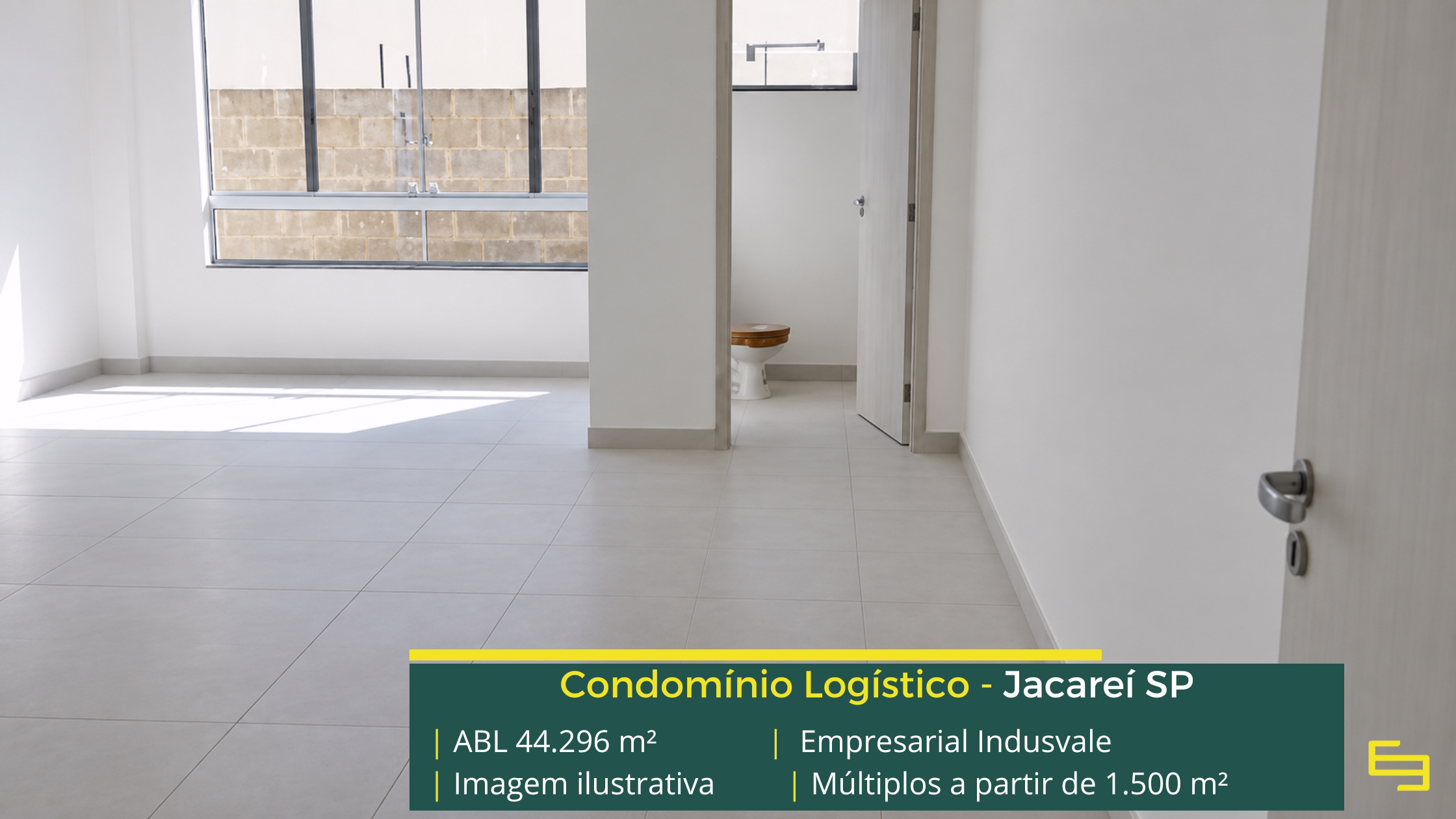 Galpão em Jacareí SP Indusvale Jacareí: galpão em Jacareí com módulos a partir de 1.500 m², pé-direito de 9 m, piso para 6 t/m² e docas.