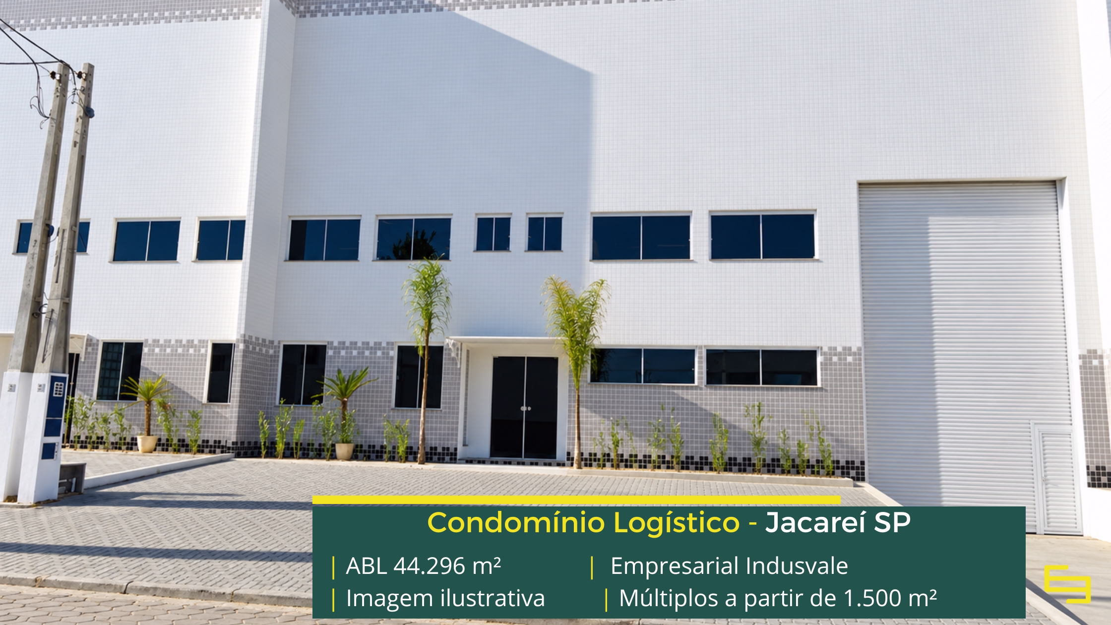Galpão em Jacareí SP Indusvale Jacareí: galpão em Jacareí com módulos a partir de 1.500 m², pé-direito de 9 m, piso para 6 t/m² e docas.