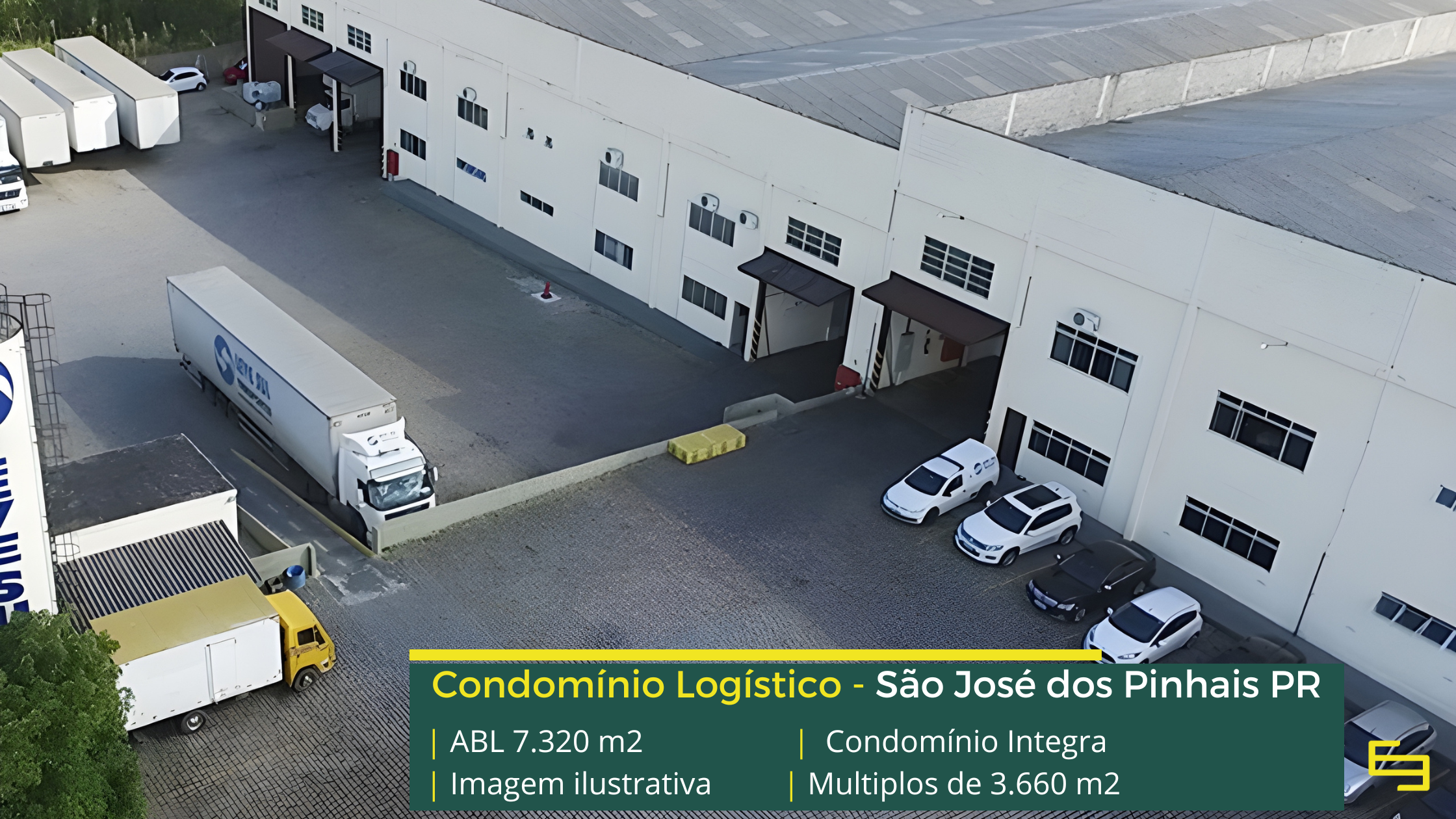 Locação de galpão em São José dos Pinhais - Condomínio Integra. Galpões/Armazéns/Condomínios logísticos e industriais para alugar no PR.