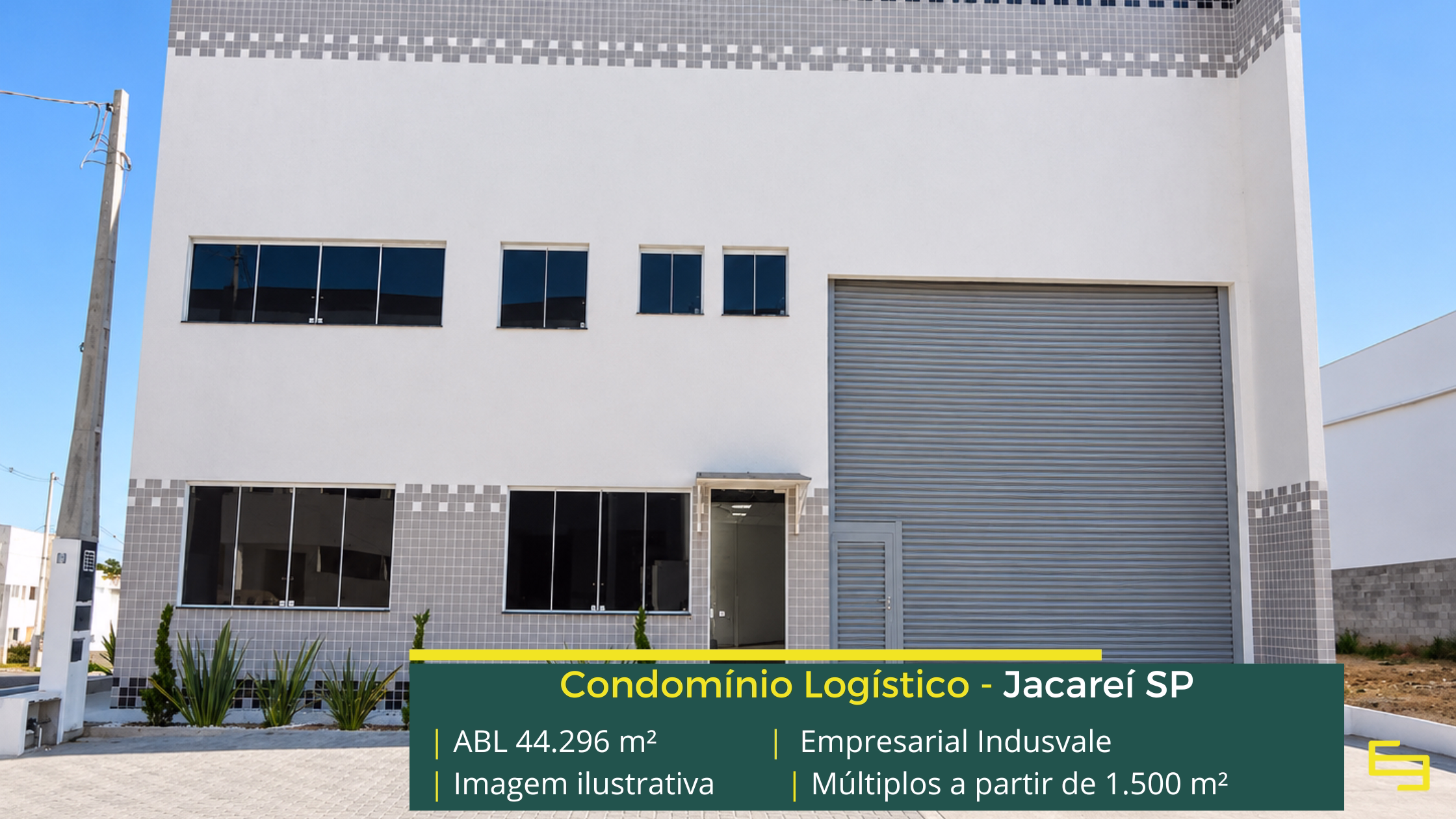 Galpão em Jacareí SP Indusvale Jacareí: galpão em Jacareí com módulos a partir de 1.500 m², pé-direito de 9 m, piso para 6 t/m² e docas.
