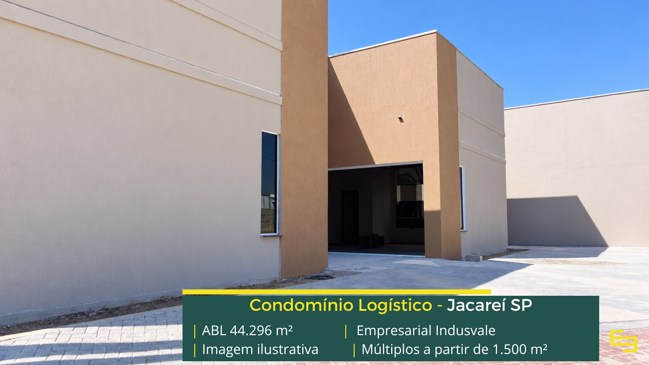 Galpão em Jacareí SP Indusvale Jacareí: galpão em Jacareí com módulos a partir de 1.500 m², pé-direito de 9 m, piso para 6 t/m² e docas.