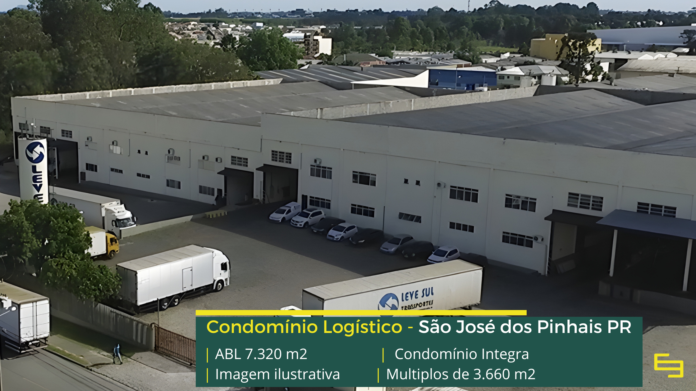 Locação de galpão em São José dos Pinhais - Condomínio Integra. Galpões/Armazéns/Condomínios logísticos e industriais para alugar no PR.