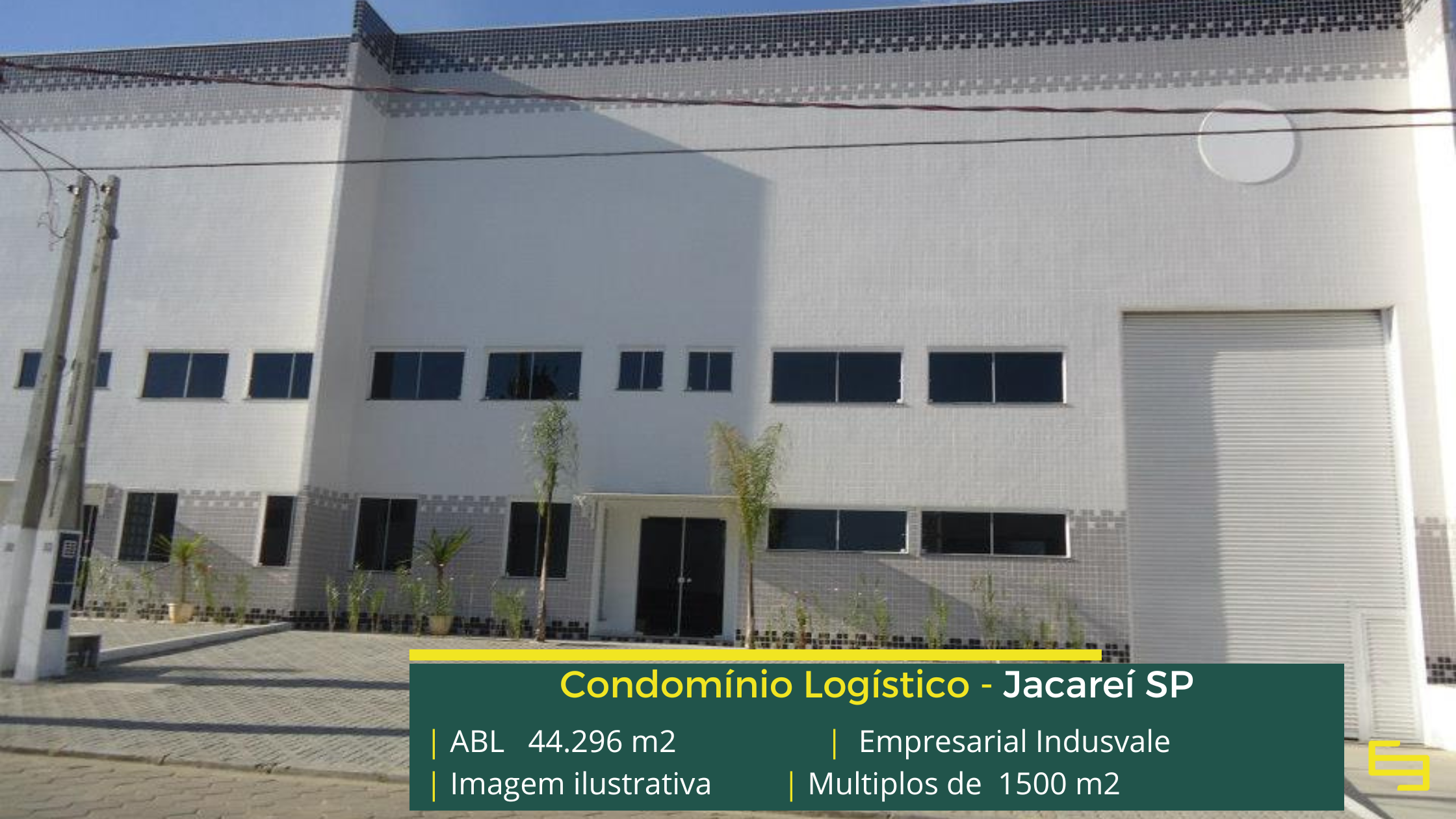 Locação de galpão em Jacareí - Condomínio Indusvale. Galpões em Jacareí SP com portaria e segurança, docas, piso industrial e portaria 24 hs