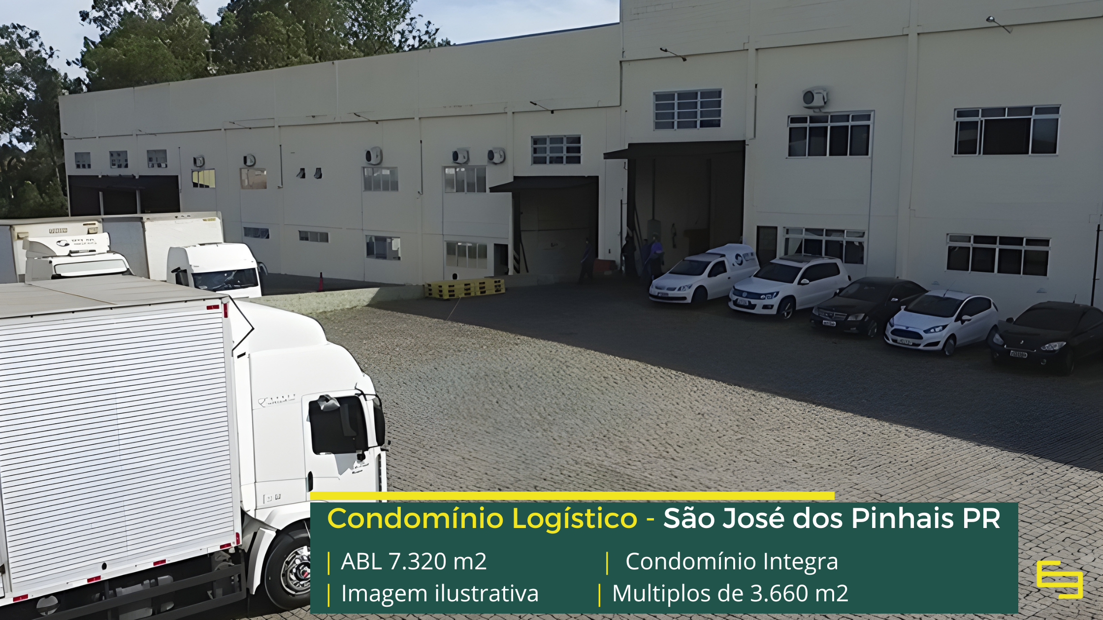 Locação de galpão em São José dos Pinhais - Condomínio Integra. Galpões/Armazéns/Condomínios logísticos e industriais para alugar no PR.
