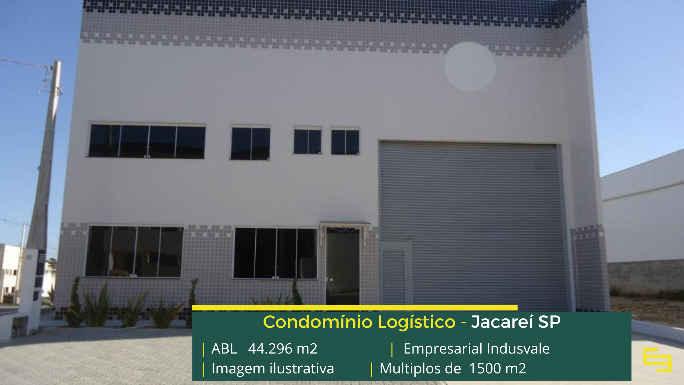 Locação de galpão em Jacareí - Condomínio Indusvale. Galpões em Jacareí SP com portaria e segurança, docas, piso industrial e portaria 24 hs
