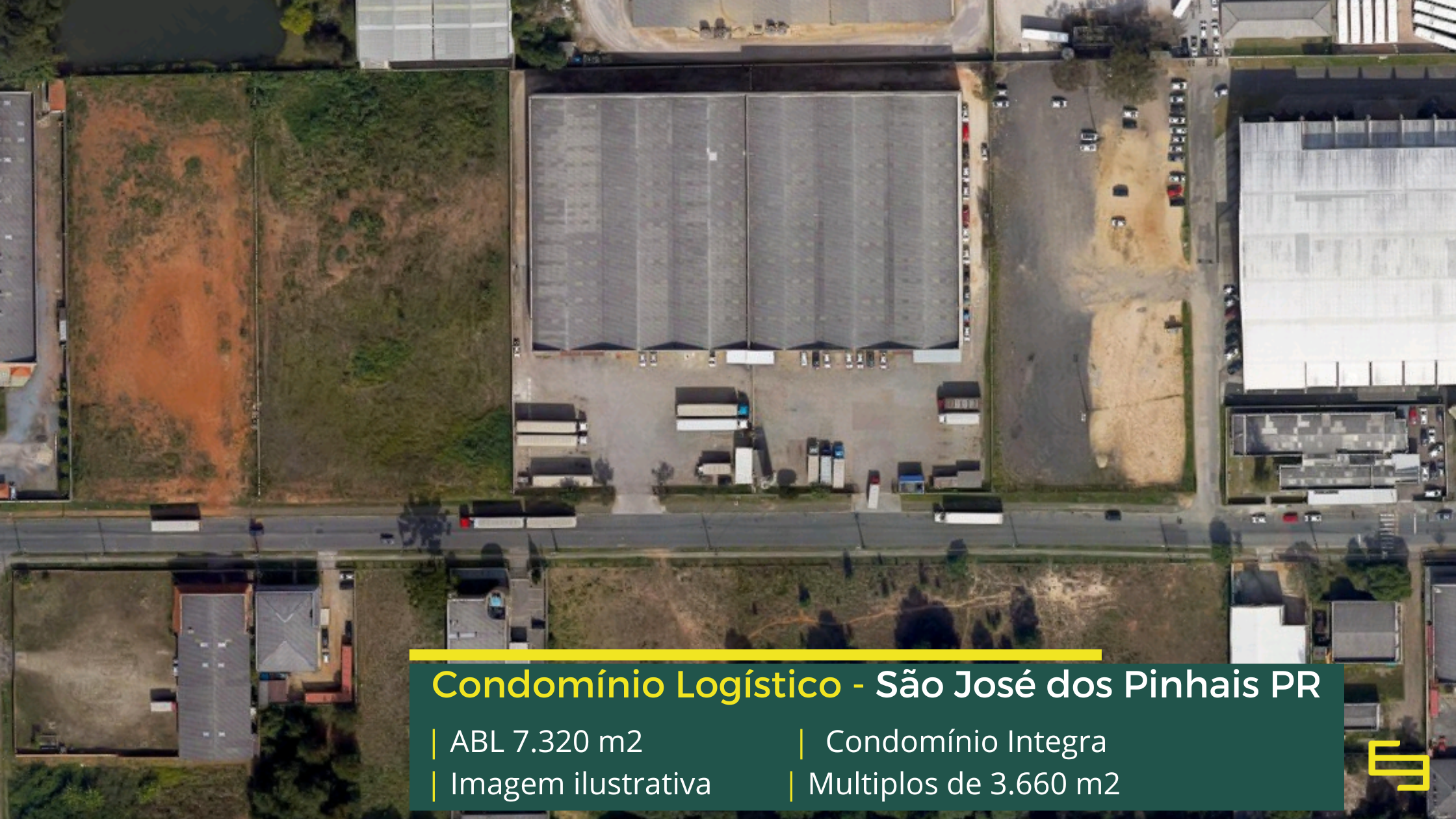 Locação de galpão em São José dos Pinhais - Condomínio Integra. Galpões/Armazéns/Condomínios logísticos e industriais para alugar no PR.