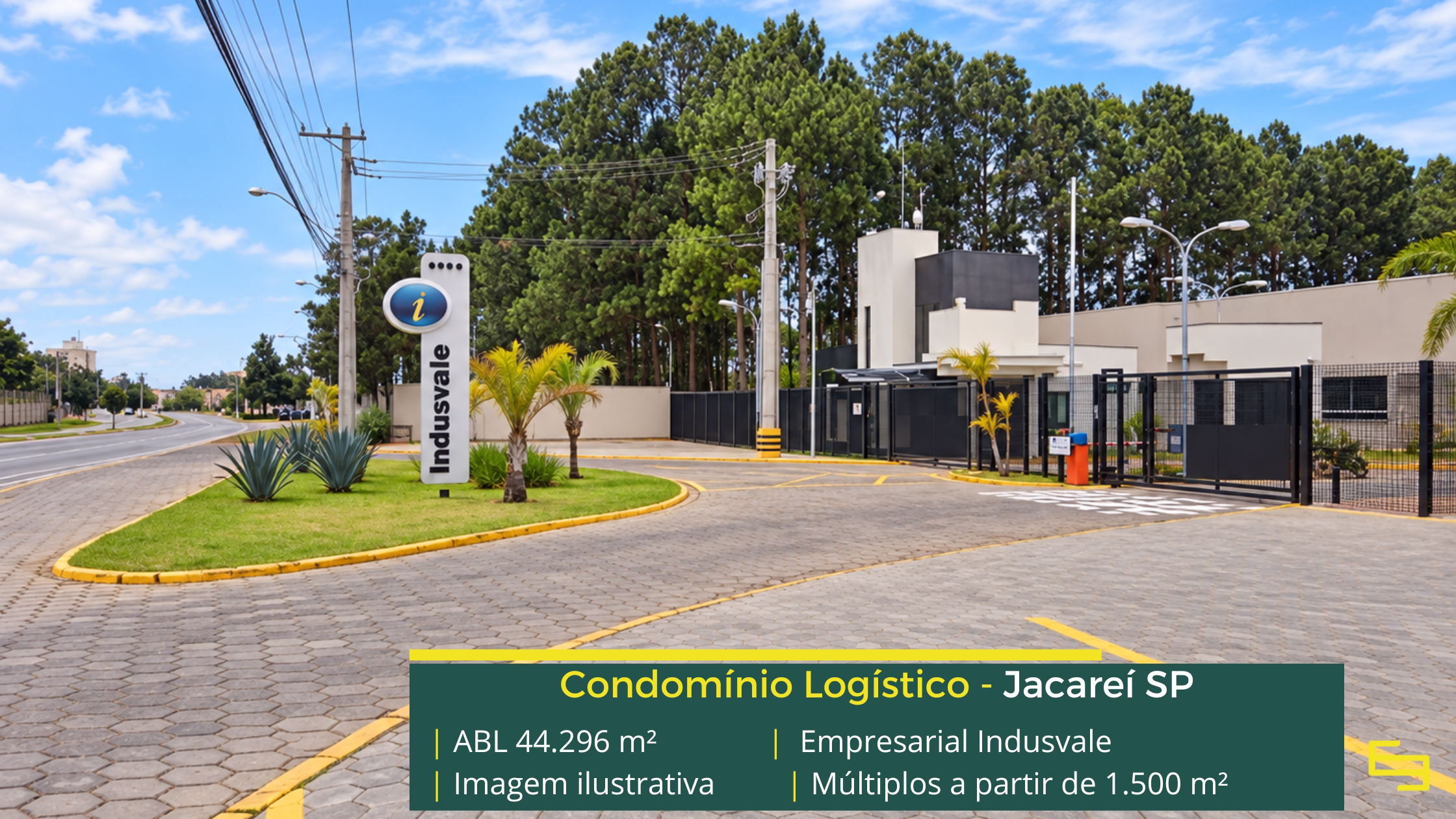 Galpão em Jacareí SP Indusvale Jacareí: galpão em Jacareí com módulos a partir de 1.500 m², pé-direito de 9 m, piso para 6 t/m² e docas.