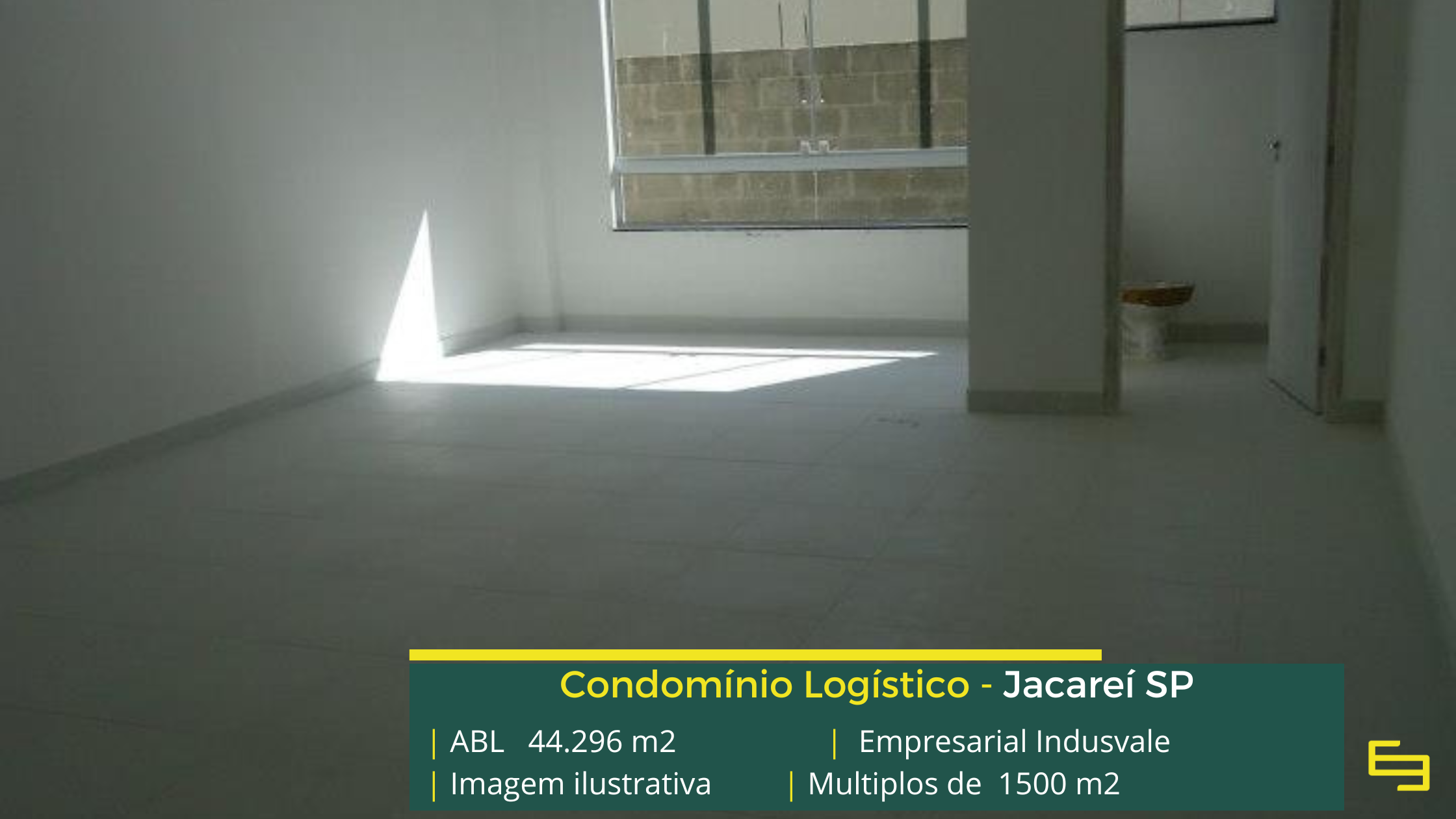 Locação de galpão em Jacareí - Condomínio Indusvale. Galpões em Jacareí SP com portaria e segurança, docas, piso industrial e portaria 24 hs