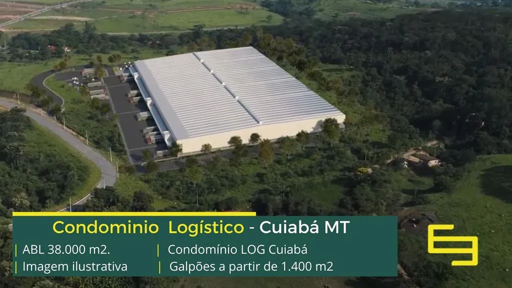 Aluguel de galpão em Cuiabá MT - LOG Cuiabá. Galpões com docas, altura de 12 metros, piso industrial, sprinklers. Portaria e segurança