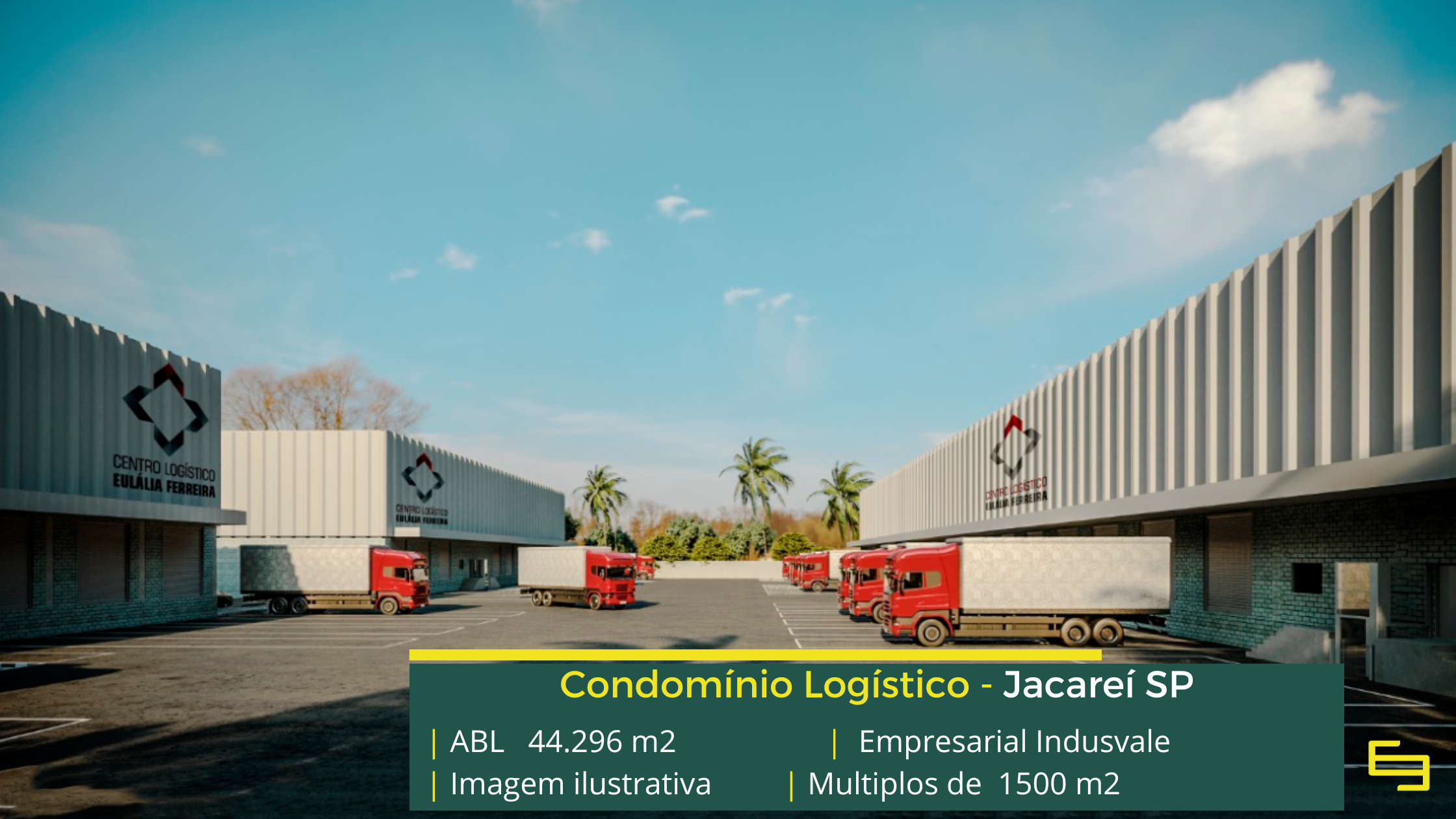 Condomínio logístico em Maceió - Centro Logístico Eulália Ferreira. Galpões/Armazéns/Condomínios logísticos e industriais para alugar em AL.
