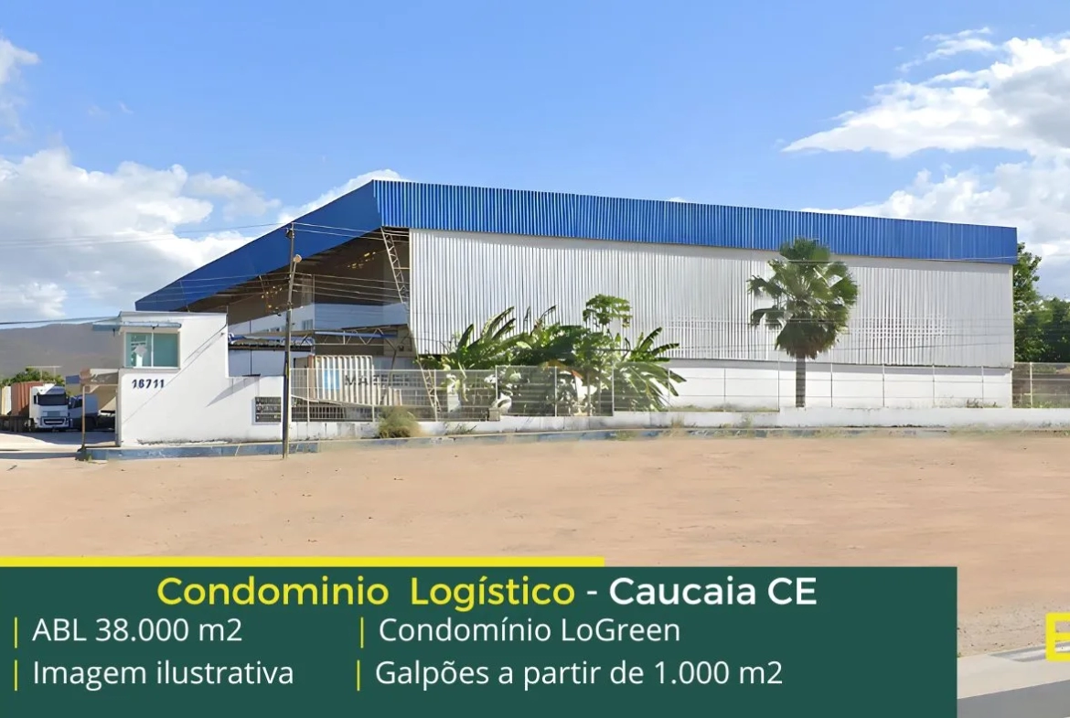 Aluguel de galpão em Caucaia CE - Condomínio LoGreen. Galpões em Caucaia CE em condomínio logístico com portaria e segurança. Docas, cftv