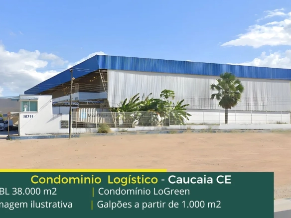 Aluguel de galpão em Caucaia CE - Condomínio LoGreen. Galpões em Caucaia CE em condomínio logístico com portaria e segurança. Docas, cftv