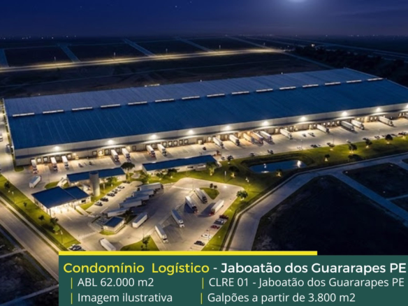 GGalpão para logística em Recife PE – CLRE 1 Jaboatão. Portaria e segurança. Galpões com docas, altura de 12 metros, piso industrial