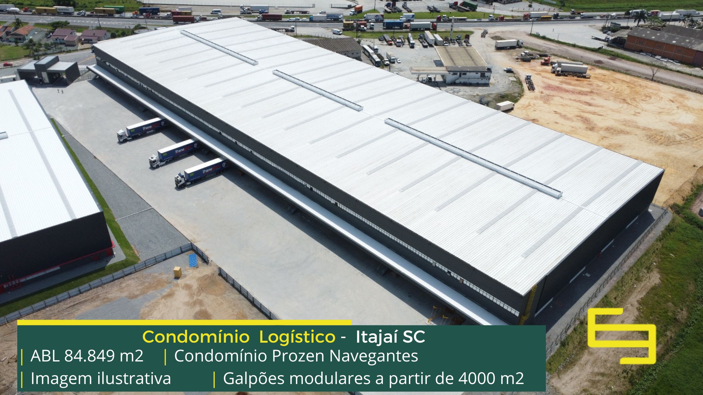 Galpão para alugar em Navegantes - Condomínio Prozen. Galpões/Armazéns/Condomínios logísticos e industriais para alugar com docas e pátio