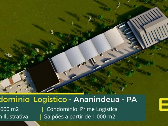 Locação de galpão em Ananindeua - Prime Logística. Aluguel de galpões em Ananindeua com portaria e segurança 24 horas , amplo pátio e docas