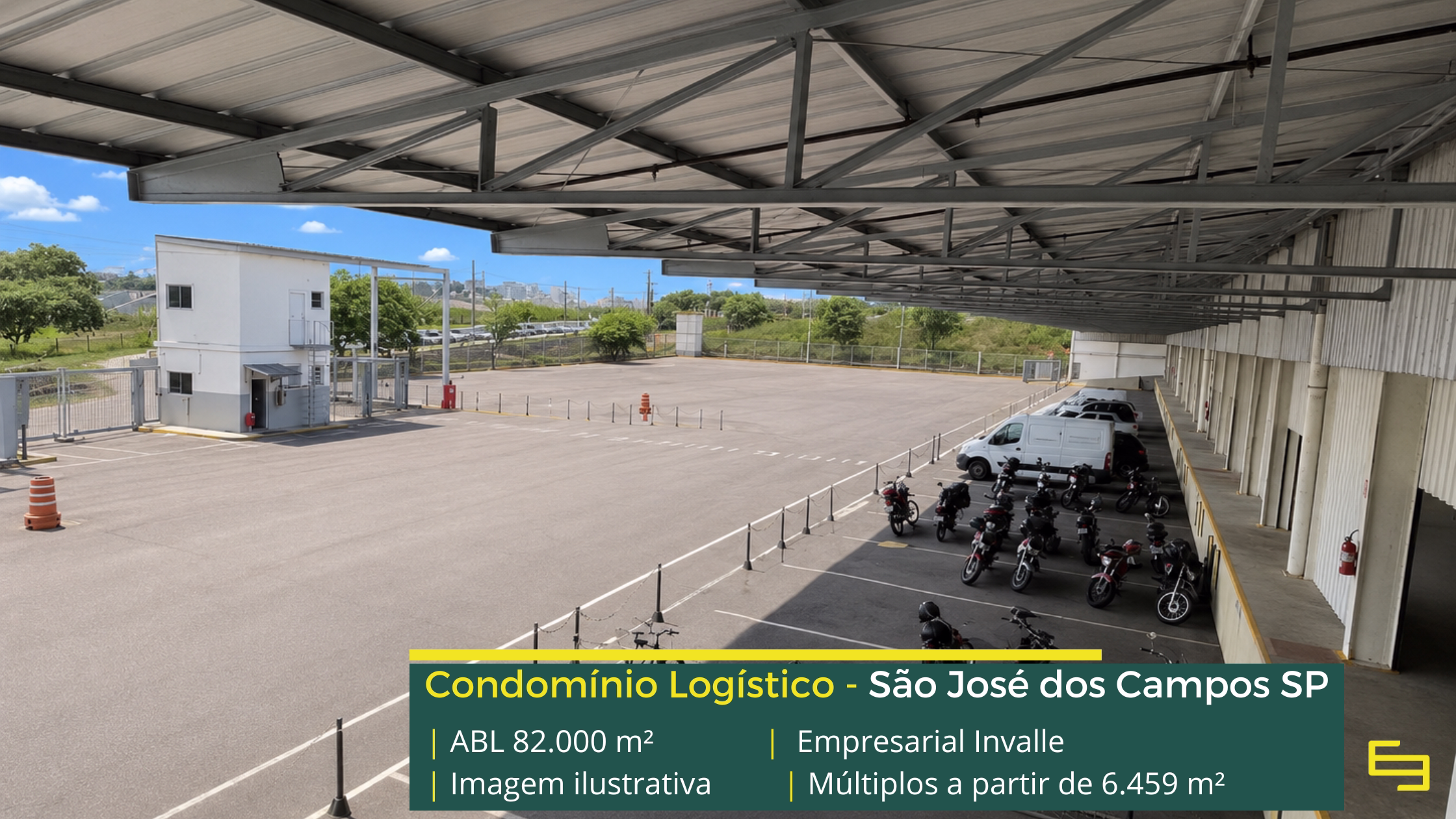 Locação de galpão em São José dos Campos SP em condomínio logístico de alto padrão, preparado para operações de alta performance.