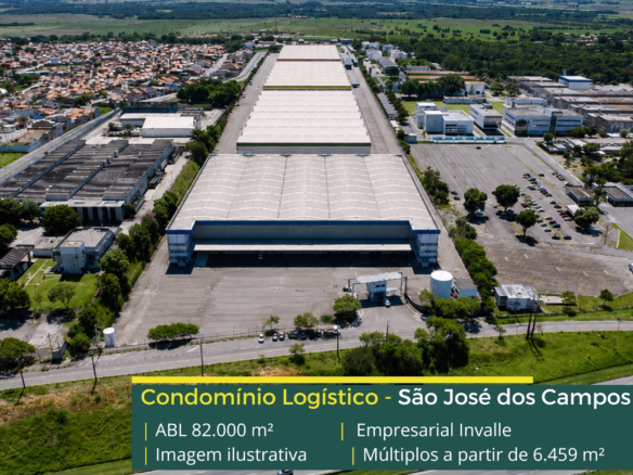 Locação de galpão em São José dos Campos SP em condomínio logístico de alto padrão, preparado para operações de alta performance.