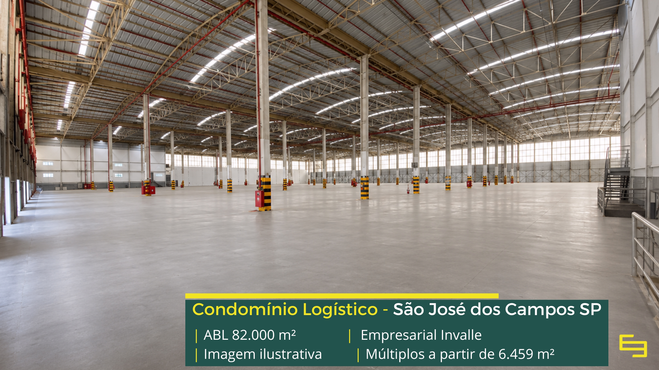 Locação de galpão em São José dos Campos SP em condomínio logístico de alto padrão, preparado para operações de alta performance.