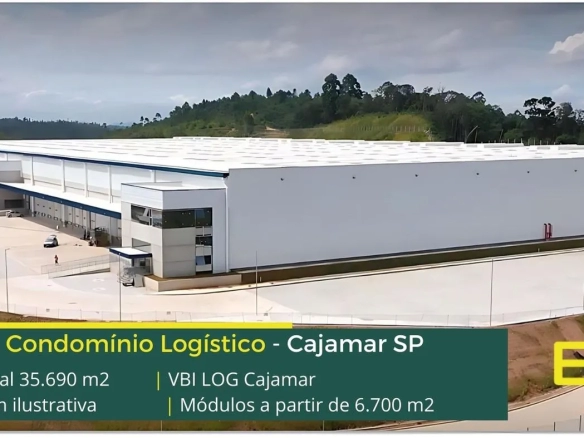 Aluguel de galpões em Cajamar - VBI Log Cajamar. Condomínio logístico, portaria e segurança, docas para carga e descarga, altura 12 metros
