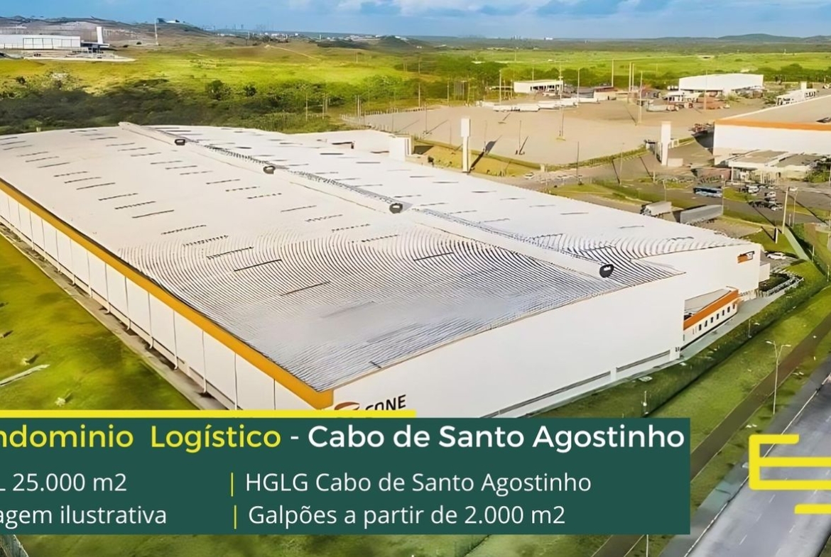 Galpão em Cabo de Santo Agostinho PE - HGLG Cabo - Condomínio logístico com portaria e segurança 24 horas, docas, altura de 12 metros