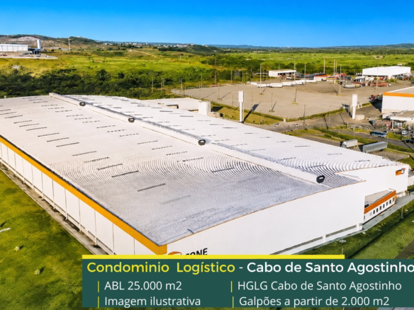 Galpão em Cabo de Santo Agostinho PE - HGLG Cabo - Aluguel de galpões em Cabo de Santo Agostinho com docas, portaria e segurança 24 horas