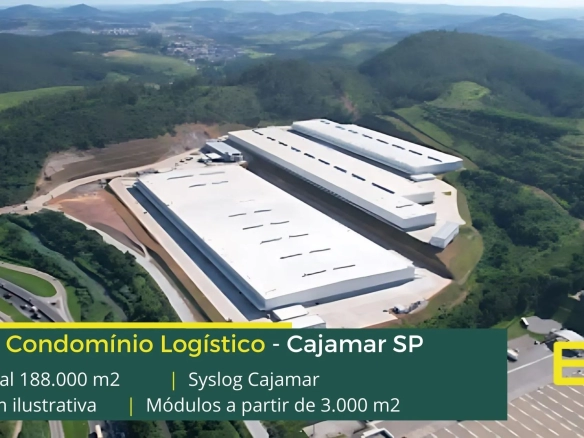 Galpão para locação em Cajamar - Syslog Cajamar. Condomínio logístico com portaria 24 horas. Galpões em Cajamar SP com docas, piso industrial