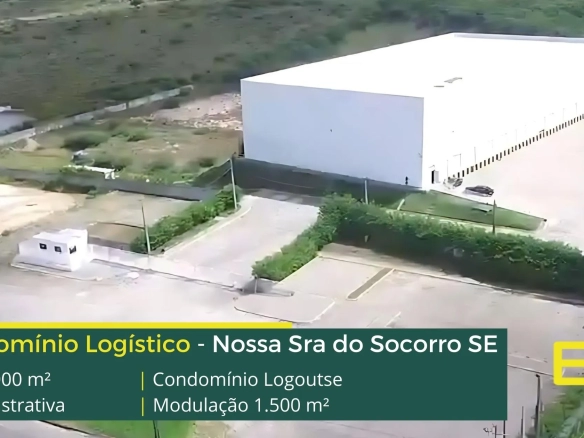Aluguel de galpão logístico em Aracaju - Condomínio Logoutse. Galpões em Aracaju com portaria e segurança, docas para carga e descarga