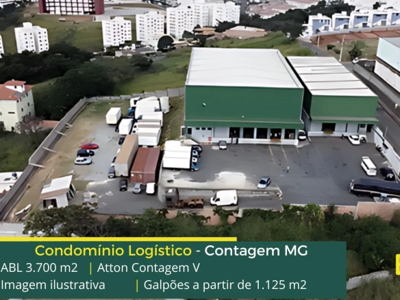 Locação de galpão em Contagem MG - Condomínio logístico Atton Contagem 5. Galpão para alugar em Contagem com portaria, docas, amplo pátio